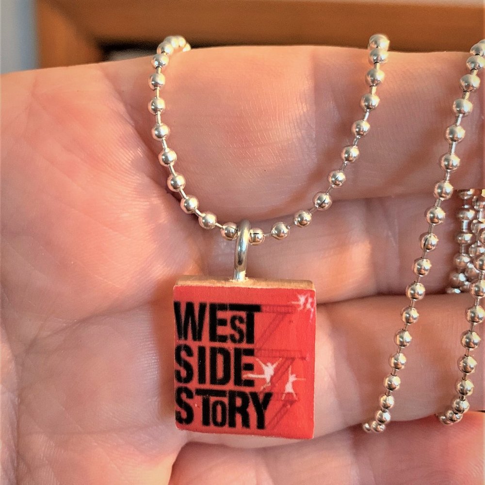 (2/$12,4/$20) West Side Story Scrabble Necklace